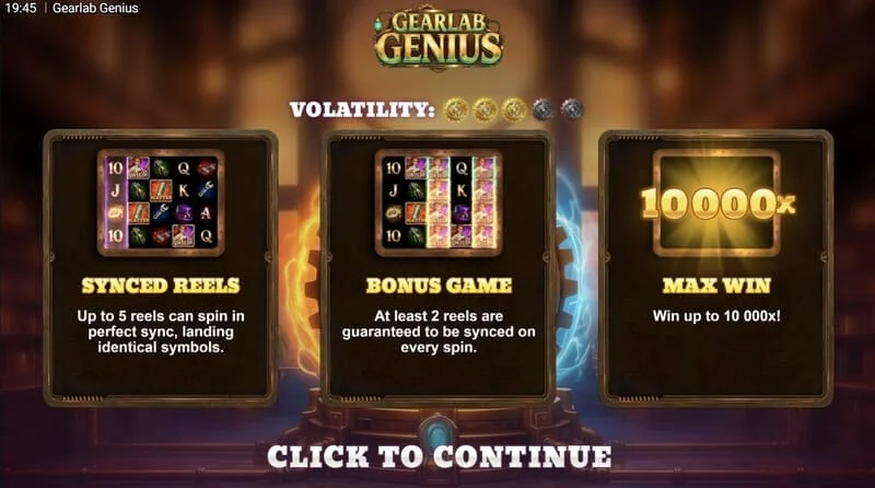 Gearlab Genius - putaran Free Spins Spark of Genius